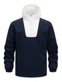 Giacca sportiva uomo con cappuccio e design color block blu navy e bianco - XS / Blu scuro