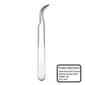 Polished stainless steel curved butterfly lash tweezers for eyelash extension precision - Mirror Finish Butterfly Tweezers / 1.5mm Thick / 14cm