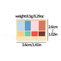 Colorful enamel makeup palette pin badge with WAR PAINT text and size dimensions - WAR PAINT Palette Style (XZ2460-5)