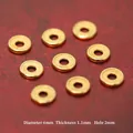 Cuentas espaciadoras ranuradas de 6mm en plata S925 chapada en oro para joyería DIY - Plata 925 / 6mm/unidad