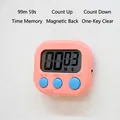 Timer digitale rosa magnetico con display LCD per cucina e studio scolastico - Stile Burger / Rosa