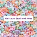 Mini macaron T-shaped alphabet beads with side holes for DIY jewelry and phone chains - Letter T / 1 Piece