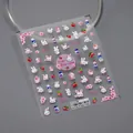 Japanse stijl 3D konijn en aardbei nagelsticker TS-3206 met matte afwerking - TS-3206 Sakura Konijn Bubbelswater