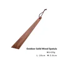 Outdoor acacia wood spatula with hanging rope and natural grain finish - Outdoor Solid Wood Small Spatula (25cmx3.8cm)
