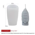 Siliconen mal voor Guanyin Boeddha hoofd kaarsen met exacte afmetingen en gewicht - Guanyin Boeddha Gezicht LZ-317