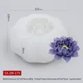Silicone flower mold for resin and candles with a purple peony finished sample product - Large Lotus ZW-179