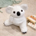 Plush white koala snap bracelet toy made of soft faux fur for kids and children - White Koala / 18cm