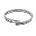 Exaggerated silver stainless steel multi-layer spring cuff bracelet in minimalist style - High Quality Band 2-Layer / Steel