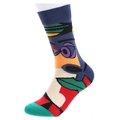 Abstract Picasso style mid-calf socks with colorful geometric face patterns - One Size / 1019 Abstract Oil Painting