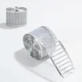 6.3cm sheer silver glitter ribbon with vertical stripes for Christmas tree decoration - 6.3CM Width x 2M Length / Silver