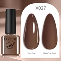 LILY'CUTE Soak Off UV LED Gel Nail Polish in deep brown shade X027, 7ml professional bottle - Dark Brown (27)