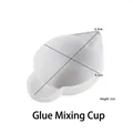 Translucent leaf-shaped silicone mixing cup with pour spout for DIY resin art - No. 1 Glue Mixing Cup