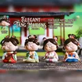 Chinese Tang Dynasty style bobblehead resin figurine set featuring four classic arts - Large Four Arts Combo (D1213-1)