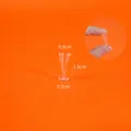Miniature clear dollhouse wine glass measuring 1.8cm in height on orange background - 12# Miniature Goblet