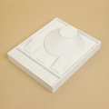 All-white jewelry display set with necklace bust, earring stands and ring slots - White PU Leather