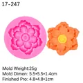 Pink daisy flower silicone mold for DIY fondant cakes and fragrant plaster crafts - Peach Blossom Style(17-247) / Pink