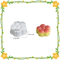 Silikonform für Blumenkerzen im Kirschblüten-Design mit präzisen Größenangaben - Blumenstil 001 / Halbtransparentes Weiß