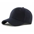 Dunkelblaue Woll-Baseballkappe für Damen und Herren im klassischen Sechs-Panel-Design - L(56-58cm) / Marineblau