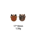 Detail of deer-shaped alloy enamel Christmas pendant with 17x18mm size and 1.50g weight - #9 Brown Deer