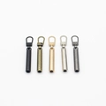 Universal metal zipper pulls in five colors including gold silver and black finishes - Cylindrical Shape - 5 Mixed Colors