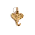 14K gold plated stainless steel elephant head pendant charm for DIY jewelry making - Elephant Head Pendant (BP48111)