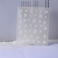 Matte doorschijnende nagelstickers met witte kwallenpatronen, modelnummer TS-076 - Witte Kwallen Reliëf Stijl (TS-076)