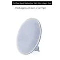 Light blue oval velvet earring display board with pearl trim and 20 pair capacity - Medium / Ice Grey Velvet