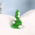 Miniature green Christmas tree with white snow coating for moss landscape DIY decoration - Smooth Christmas Tree
