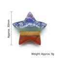 Star-shaped 7 chakra natural stone pendant 30mm 9g multi-color layered crystal - 30mm Star Stone