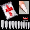 500pcs natural clear stiletto fake nails set with pointed shape and long length - Natural Color Stiletto Shape (gj0433-16)
