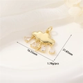 Dettaglio del ciondolo a nuvola in oro 14K con fulmine e goccia d'acqua in zircone - Nuvola Fulmine / Oro