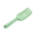 Spazzola curva ventilata verde menta con setole in nylon antistatiche per capelli - Pettine a Scheletro (C1YQ3)