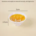 5cm mini artificial mango sago dessert bowl model with yellow resin and white pearls - No Buckle / Mango Pearl