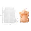 Squirrel silicone mold for DIY candles and plaster crafts, 10cm height animal design - Fist-shaking Squirrel
