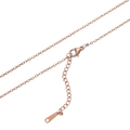 Rose gold stainless steel necklace chain featuring a lobster clasp and extension link - Rose Gold 1.5mm 45+5cm With Bar Tag