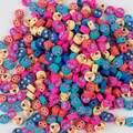Colorful polymer clay beads with smiley and floral patterns for DIY jewelry making - Exaggerated Expression