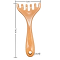 Hars hoofdhuidmassager met vijf klauwen voor ontspannende meridiaantherapie - Grote ongepolijste geweikam / Eiken