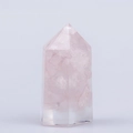 Pink rose quartz crystal pyramid pillar handmade in resin for yoga and meditation - Rose Quartz