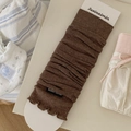 Scaldamuscoli a coste marrone caffè in maglia morbida per un look estivo alla moda - Taglia unica / caffè