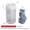 Venus torso silicone candle mold for DIY sculpture making with clear dimensions - Large Female Musician SX-RX-58
