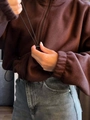 Dunkelbraune Fleece-Sportjacke für Damen mit Kordelzug und winddichtem Funktionsdesign - S / Kaffeebraun