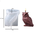 3D owl silicone mold for candles and resin crafts with realistic feather textures - Owl Style 2 / 8.1cmx7cm