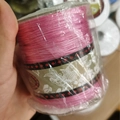 Pink braided nylon cord roll for DIY handmade jewelry and beaded bracelet making - 1.0MM A-Line Large Roll / Pink