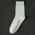 Chaussettes de ville blanches mi-hautes avec bords-côtes élastiques et maille texturée - Taille unique / Blanc