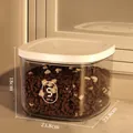 Small airtight pet food container with white lid holding up to 3kg of dry dog or cat food - Small Digital Display / Clear