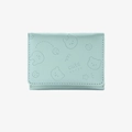 Cartera corta de cuero PU verde menta con osos animados y motivos lindos en relieve - Verde