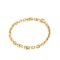 Classic gold-plated stainless steel O-link chain bracelet with secure lobster clasp - 4mm / Gold