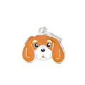 Enamel Cavalier King Charles Spaniel dog charm pendant with silver metal lobster clasp - 38 Cavalier King Charles