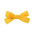 Cute yellow velvet bow hair clip for girls, bright candy-colored side pin accessory - Yellow (10)