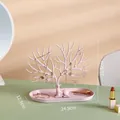 Portagioielli rosa a forma di corna di cervo con cassetto e vassoio portaoggetti - Stile di base / Rosa